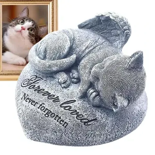 Kaķa piemiņas akmeņi Kaķa statuss dārza apbedīšanai un mājdzīvnieku piemiņas piemineklis Kapu piemineklis pagalmā Kapu marķieri pūkaina drauga godam