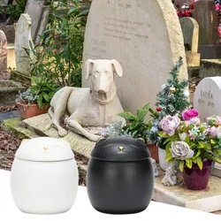 În formă de pisică, recipient din ceramică pentru animale de companie, sigiliu pentru urne memoriale, oală pentru suvenire, sicriu, borcan de porțelan, pentru depozitare cenușă pentru animale de companie, suport pentru înmormântare
