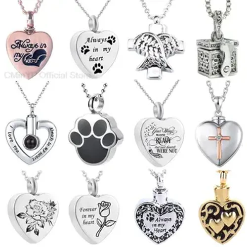 1PCS Cŵn Anifeiliaid Anwes Paw Swyn Wrn Angladd Coffa ar gyfer Lludw Cadwyn Anifeiliaid Pendant Cat Ci Bach Angladd Blwch Daliwr Amlosgiad Cofrodd
