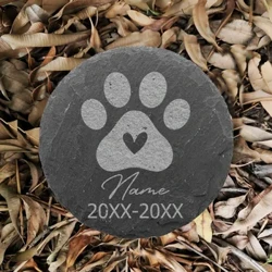 Pet Memorial Stone Custom Dogs Pangalan at Petsa ng Kamatayan Personalized Pet Loss Gifts Personalized Dog Grave Marker Plaque