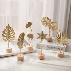 Phong Cách Bắc Âu Sắt Nghệ Thuật Lá Bạch Quả Trang Trí Sáng Tạo Nhà Phòng Khách Lối Vào Và Tủ Rượu Ánh Sáng Kim Loại Sang Trọng Hàng Thủ Công