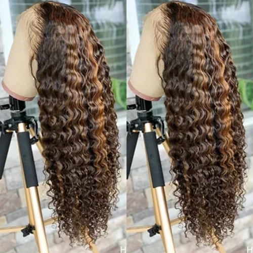 I-Darker Wave Lace Yangaphambili Iwigi Izinwele Zomuntu Ezikhishwe Ngaphambilini P4/30 13x4x2 T Ingxenye HD I-Wave Wave Ileyisi Yangaphambili I-Wig engu-200%