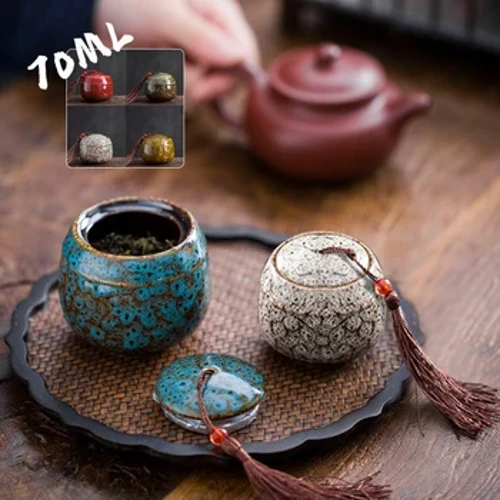 70ml Ceramic Mini Cremation Urn Memorial Container Pet Ashes Urn Keepsake Funeral Casket Pet Dog Cat Bird Mouse Columbarium