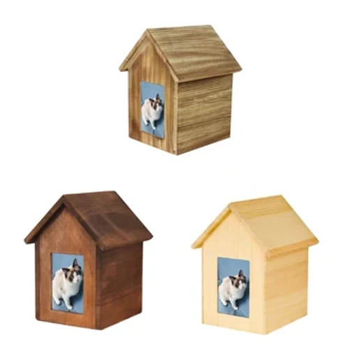 nei Pet Urn Dog Urnen Äschen Verloscht Kaddoen Memorial Bild Frame Wood Funerary Caskets