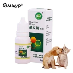 Pet Dog Flea Killer Vitro Drops Langvarig kontroll Avstøtende Anti-lopper Kattflått Lus Insektfjerner for katter Hunder Repeller 8ML