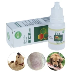 1 STK Pet Hunde Loppedreper Langvarig kontroll frastøte lopper Flått Lus Insektfjerner for katter Hunder 8ML
