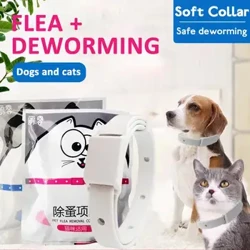 Guler pentru câini și pisici pentru prevenirea puricilor și căpușelor Guler reglabil pentru animale de companie pentru controlul dăunătorilor Guler antipurici din cauciuc Accesorii pentru animale de companie