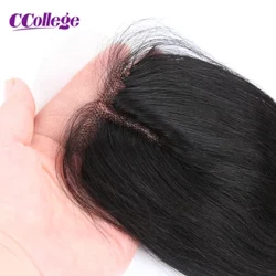 Mga Pagsasara Lamang 4x4 Transparent Lace Closure ng Buhok ng Tao Wave ng Buhok na Brazilian T Gitnang Bahagi Natural na Kulay Murang Pagsara ng Buhok