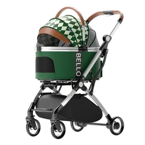 Hausdéier Stroller Aluminium Röhre Trolley Hausdéier Sak getrennt Kaz Hond Auto Auto Rees Touristen Auto ausklappbar Stroller Hond Welpen Stroller