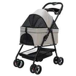 Kaʻa pipi ʻīlio ʻīlio teddy pēpē stroller kaʻa pipi liʻiliʻi māmā a hiki ke pelu ʻia no ka huakaʻi waho