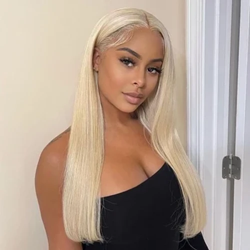 blonďatá krajková přední paruka Bone Rovné lidské vlasy paruky 100% lidské vlasy paruka 613 blond 13x6x1 T část Krajka přední Paruka z lidských vlasů