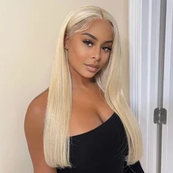 blond pitsist eesmine parukas Luu Sirged juustest parukad 100% juustest parukas 613 blond 13x6x1 T Part Lace Front Human Hair Parukas