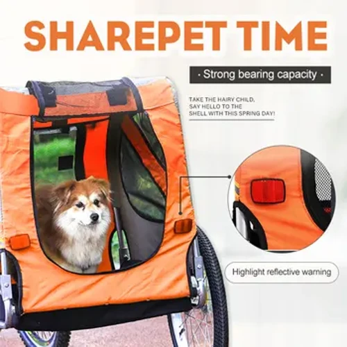 Large pet bicycle trailer cat and dog stroller folding outdoor riding travel trailer