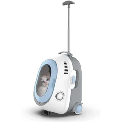 Ba lô Cat Carrier Ba lô Space Capsule Thông gió Túi cuộn Kitty trong suốt Xe đẩy thú cưng được hãng hàng không phê duyệt có đệm mềm