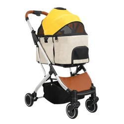 Odpinany wózek dla zwierzęcia Lekki i oddychający transporter dla zwierząt Aluminiowy wózek Przenośne wózki dla psów Buggy dla psów