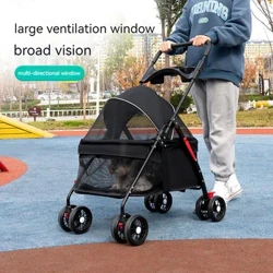 Pet Stroller Lightweight Peʻe hele wāwae ʻeke ʻeke ʻeke ʻeke ʻeke ʻeke ma waho ʻO ka hele ʻana ma waho o ka pā ʻai ʻai ʻai ʻīlio ʻīlio ʻīlio no nā ʻīlio liʻiliʻi.