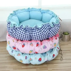 Giường chó nhỏ Chó Trung bình Đệm Bông mềm Bông Mùa đông Giỏ ấm sofa Ngôi nhà Bed Cat For Dog Phụ kiện PET