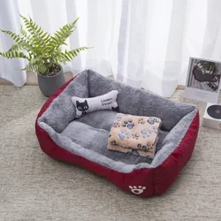 Musim Dingin Hangat Anjing Besar Sofa Bed Anjing Lutut Kucing Tikar Bantal Rumah Anjing Peliharaan Anjing Rumah Sarang Lembut Keranjang Anjing Tempat Tidur untuk Kucing Anjing