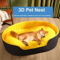 Hiki ke holoi ʻia nā ʻaoʻao ʻelua i nā kau a pau ka nui nui ʻoi aku ka nui o ka moena ʻīlio nui ka hale Sofa Kennel Fleece Pet Dog Cat Moena Pumehana S-XL