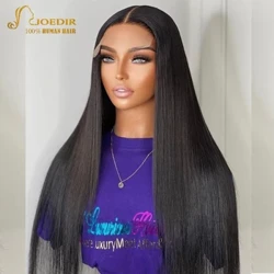 Joedir Dritto 13x1 T Parte Anteriore Del Merletto Parrucca di Capelli Umani Per Le Donne Glueless Bob Brasiliano Dei Capelli di Remy PrePlucked Parrucca Del Merletto trasparente