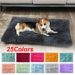 Plush Soft Dog Bed Square Kennel Winter Warm Sleeping Cushion Anti-Slip Cat Blanket Washable Sofa Pet Bed para sa Maliit na Malaking Aso