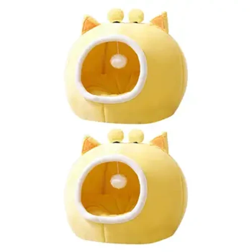 Cat Bed para sa Indoor Cats Semi Enclosed Cat Caves Nest Kennel Pad Soft Anti Slip Bottom Indoor Cat Bed Cave para sa Maliit na Dog Cat