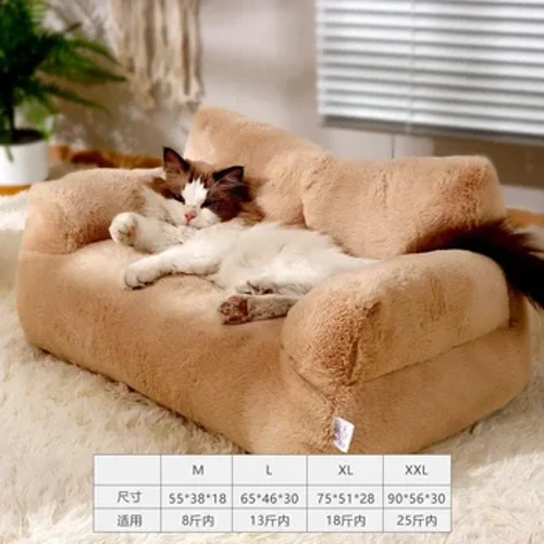 Katuaren ohea Etxea txakurraren sofa-oheak Garbigarriak diren maskota epelak txakur-habia Katuen oheak sofa erosoa Katuak kuxina Txakurra lo egiteko neguko altzariak