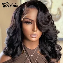Pelucas de cabello humano HD transparente 13x4 con encaje Frontal 13x6, peluca Frontal de onda de encaje con cuerpo prearrancado para mujer, peluca con cierre con división en T 4x4 Bob