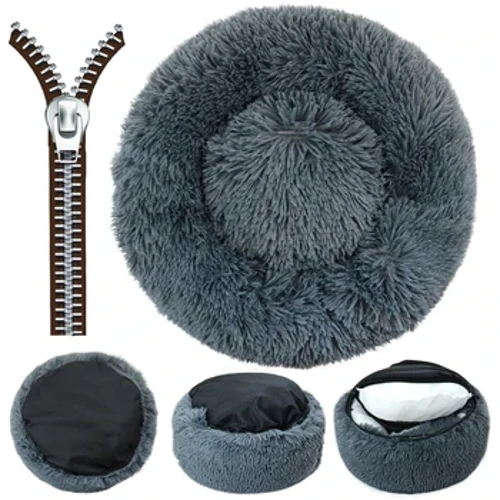 Có Thể Tháo Rời Vỏ Tròn Sofa Giường Chó Cũi Có Dây Kéo Có Thể Giặt Giường Thú Cưng Thảm Mèo Ấm Sofa Ngủ Cho Chó Lớn Và Nhỏ