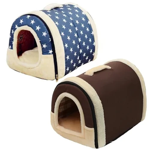 Niche pliante en peluche pour chien, chiot, animal de compagnie, grand et moyen, lit d'intérieur pour chien, canapé Convertible, chenil, Tapisseries, fournitures pour animaux de compagnie, maisons, Habitats