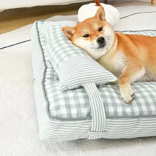 Dog Sofa Bed Naaalis na Naaalis na Nahuhugasan na Bakod Cushion na May Pillow Rectangle Malaking Furniture Pad Puppy Medium Malaking Cat Supplies Pet Mat