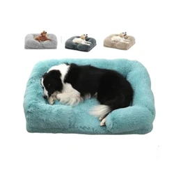 Kasur Anjing Besar Ortopedi Peti Telur Busa & Busa Memori Sofa Hewan Peliharaan Anti-Slip Anti-Slip kanthi Tutup sing Bisa Dicuci