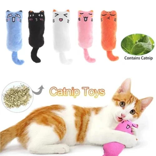 고양이 씹는 장난감 애완 동물을위한 러슬 사운드 Catnip 장난감 새끼 고양이를위한 귀여운 고양이 장난감 치아 연삭 고양이 플러시 엄지 애완 동물 액세서리