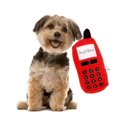 Phone Shaped Pet Plush Toy Pet Chew and Bite Resistant Toy Small and Medium-sized Cat Dog Cartoon Interactive Toy Pet products