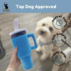 Bréagán fuaime Madraí Corn Stanley atá resistant a bite agus caitheamh-resistant bronntanas puppy nua gorm le láimhseáil agus cupán nuachta tuí