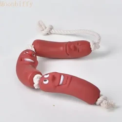 1/3 PC Mainan Anjing Lucu Bentuk Sosis Pelatihan Interaktif untuk Puppy Dog Chew Mainan Anjing Tahan Gigitan Gigi Grinding Persediaan Hewan Peliharaan