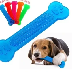 Reducere caldă Jucării de mestecat pentru câini de companie Jucărie de oase din cauciuc Periuță de dinți pentru câini Îngrijire dentară pentru câini Accesorii pentru animale de companie