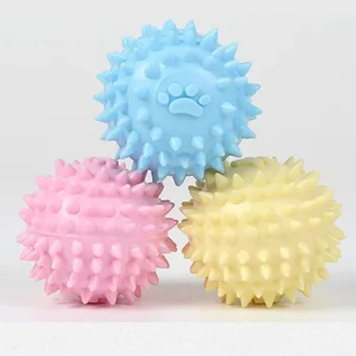 Interactive Pet Environment Friendly Non-toxic Molar Cleaning Tooth Footprint Maliit na Bola na Laruang Kagat ng Aso na Mga Laruang Accessory