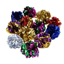 12db Színes ráncos fóliagolyók Cat Kitten Sound Paper Toy Cat Toy Mylar golyók