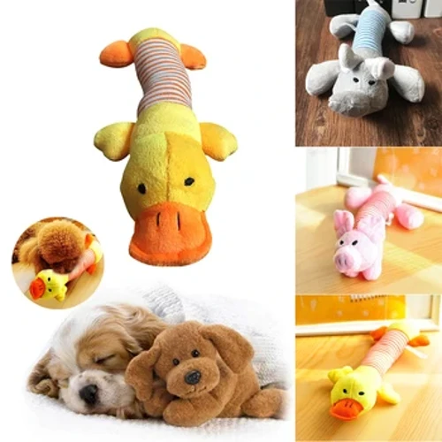 Mignon animal de compagnie chien chat en peluche animaux forme couinement jouets sonores drôle Durable mâcher molaire morsure jouet adapté à tous les animaux de compagnie molaire jouet d'entraînement