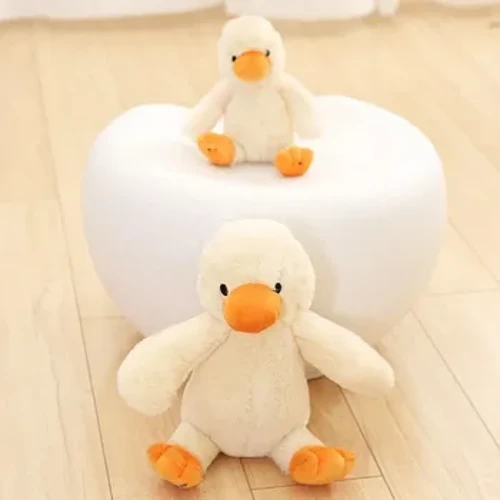 Materyal na Kaligtasan Lumalaban sa Kagat Matibay Matibay Cute Nakakagiling Ngipin Plush Duckling Vocalizing Pet Dog Kasamang Laruang