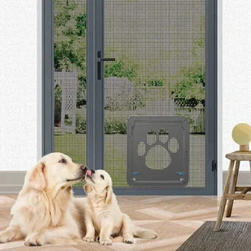 ZK30, einfach zu installierende Haustiertür, sicher, verschließbar, magnetisches Fliegengitter, für den Außenbereich, für Hunde und Katzen, modisches Fenstertor, Haus, freier Zugang