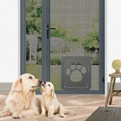 ZK30 Madaling I-install ang Pet Door Safe Nakaka-lock Magnetic Screen Panlabas na Aso Mga Pusa Fashion Window Gate Bahay Malayang Pumasok