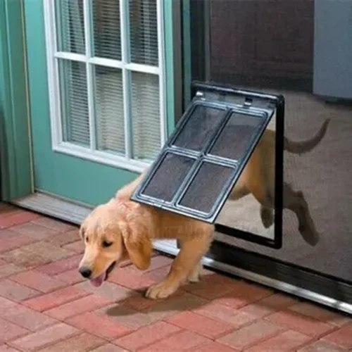 Pet Dog Cat Plastik Pintu Kitty untuk Jendela Layar Keamanan Flap Gates Pet Terowongan Anjing Pagar Akses Pintu untuk Rumah