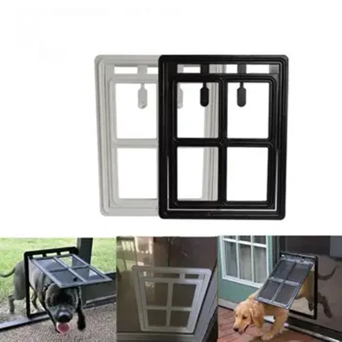 Naka-lock na Plastic Pet Door para sa Lamok Proof Screen Window Security Flap Gates Pet Tunnel Dog Fence Libreng Access