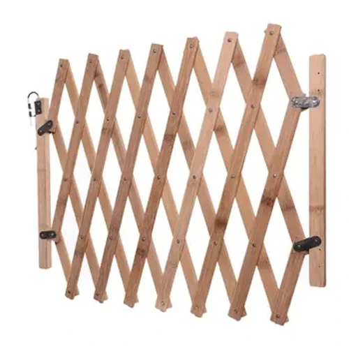 Retractable Holz Zait Klappt Hausdéier Gate Hausdéier Zonk Baby Dier Gates Hond Trapp Gate Verlängerbar Sécherheet Gate Kanner Sécherheet