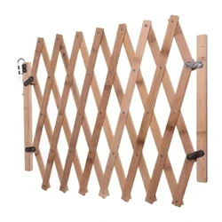 Recinzione in legno retrattile Cancello per animali pieghevole Recinzione per animali domestici Cancelli per porte per bambini Cancello per scale per cani Cancello di sicurezza allungabile Sicurezza per bambini