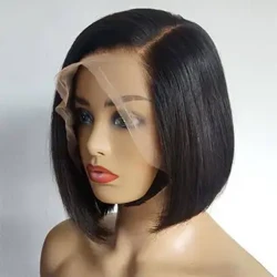 Ingxenye Eseceleni ka-Bob Wig Ileyisi Izinwele Zomuntu I-Bob Wigs 180 Ukuminyana I-Brazilian Straight Short T Part Iwigi Leleyisi Yabesifazane Abamnyama Abanezinwele Zezingane