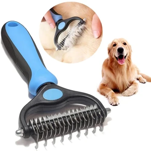 Professionell Hausdéier Deshedding Pinsel Hond Hoer Remover Hausdéier Pelz Knot Cutter Welpen Kaz Kamm Pinselen Hënn Pfleeg Versuergung