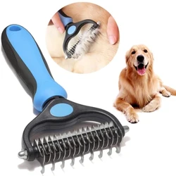 ʻOihana Pet Deshedding Brush ʻIlio Hoʻopau lauoho Pet Fur Knot Cutter Puppy Cat Comb Brushes ʻīlio Hoʻomaʻemaʻe i nā lako.